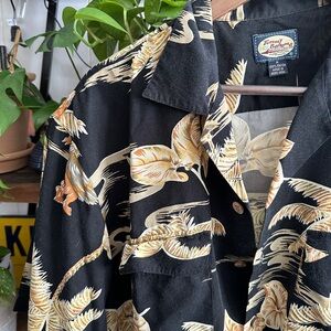 Tommy Bahama Black Tropical Leaf Shirt
